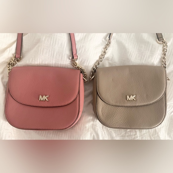 TWO Michael Kors Half Domed Crossbody - Pink and Taupe - Picture 1 of 15
